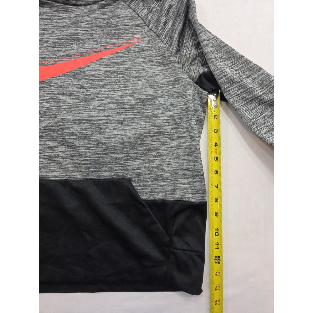 Nike Therma Fit Boy's Gray & Black One Pocket Hooded Pullover Jacket. Size XL - Picture 8 of 9